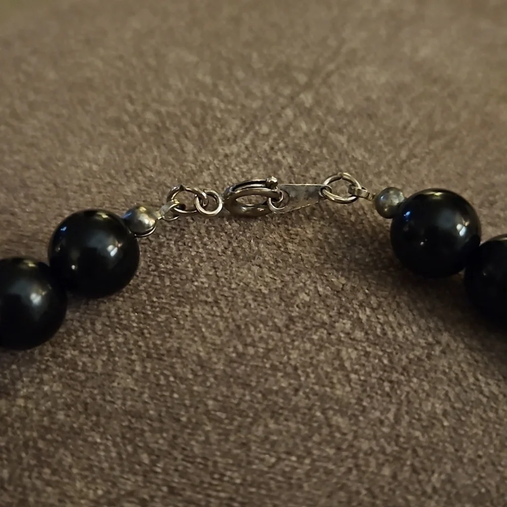 Vtg HANDMADE Acrylic Metal Beaded Gothic Grunge Unisex Necklace